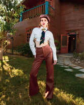 leather pant - Brown - image