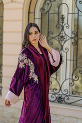 Burgundy Peacock Qaftan