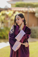 Burgundy Peacock Qaftan