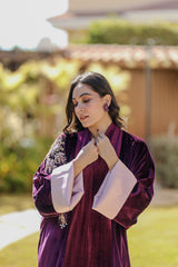 Burgundy Peacock Qaftan