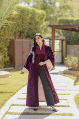 Burgundy Peacock Qaftan