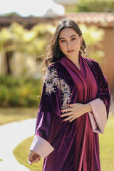 Burgundy Peacock Qaftan