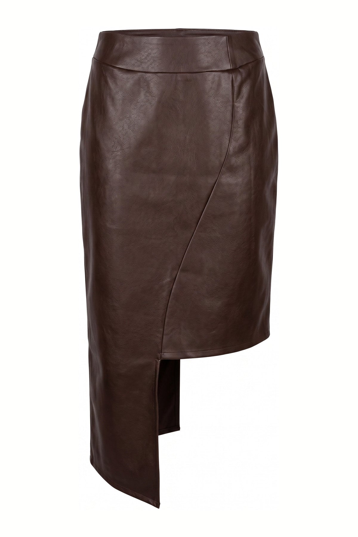 Asymmetrical skirt in brown — wujud