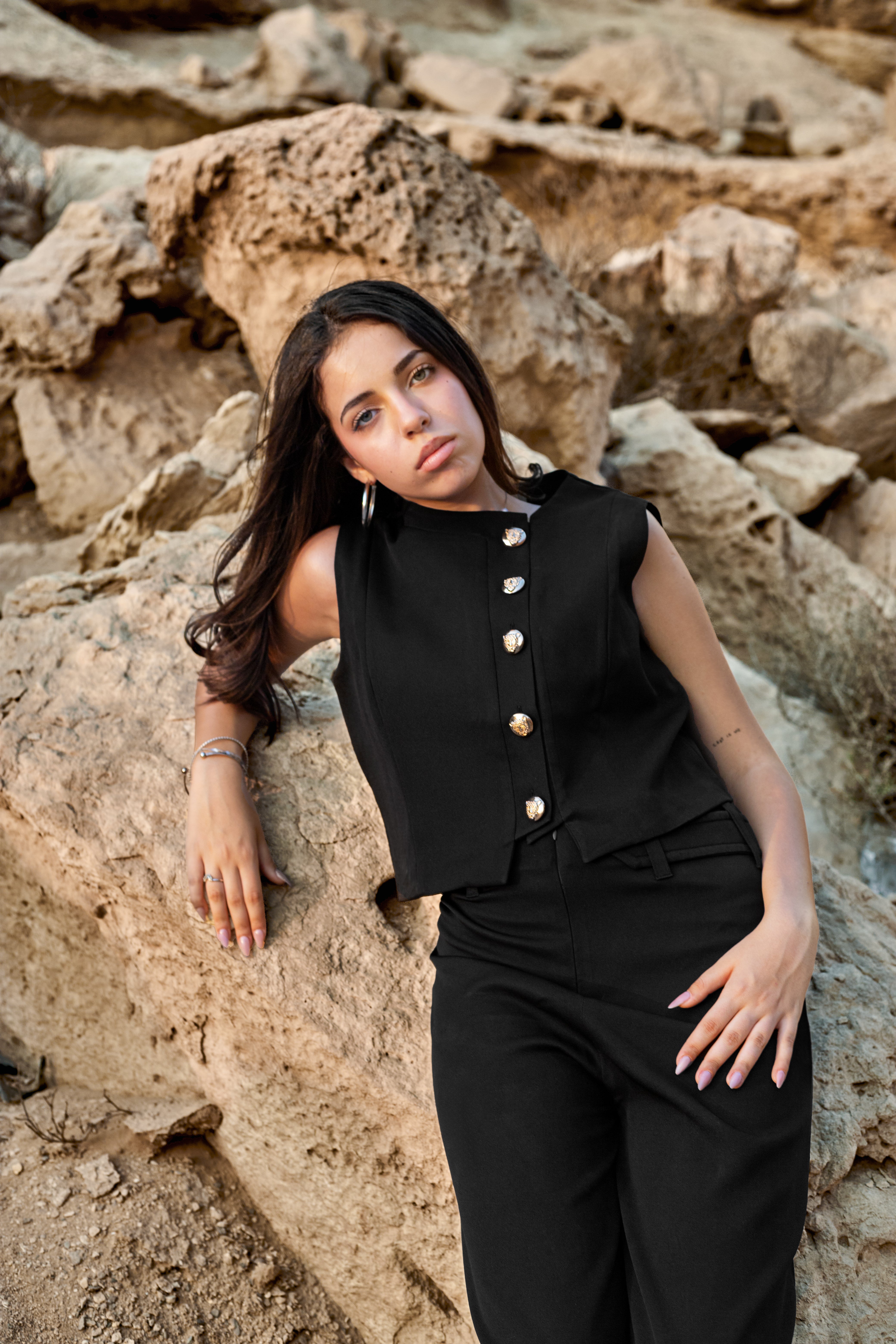Tailored Buttoned Co-Ord Set — view 2 — Wujud