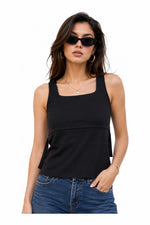 Load image into Gallery viewer, Midnight Black Strap Top — Wujud
