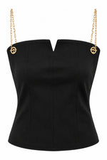 Load image into Gallery viewer, Midnight Chain Corset Top — Wujud
