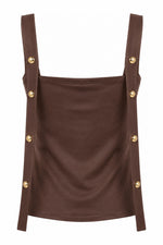Load image into Gallery viewer, Mocha Brown Strap Top — Wujud
