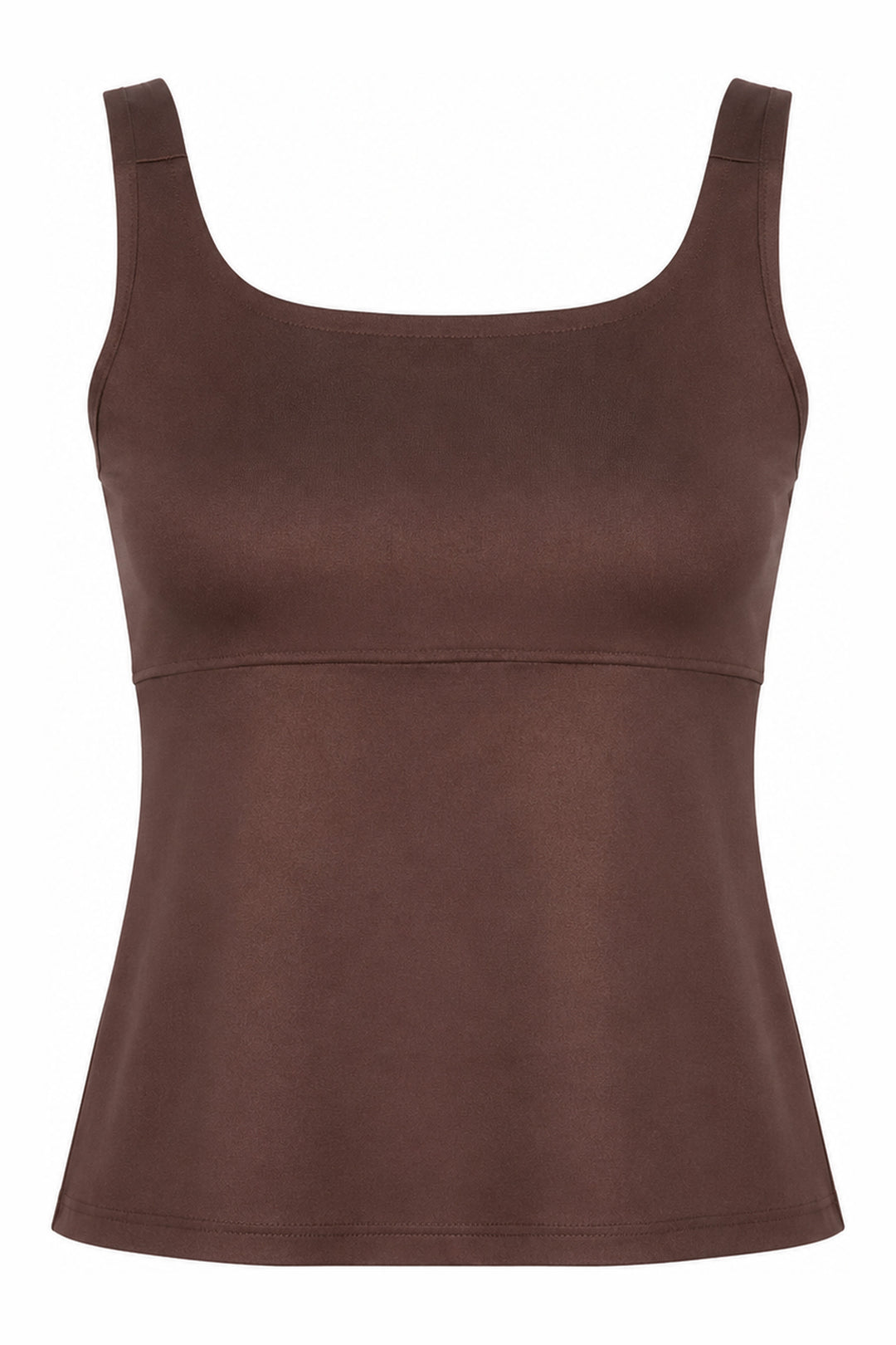 Mocha Brown Strap Top — Wujud