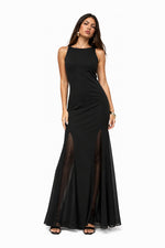 Load image into Gallery viewer, Sculpted Minimal Maxi Dress in Black — Wujud
