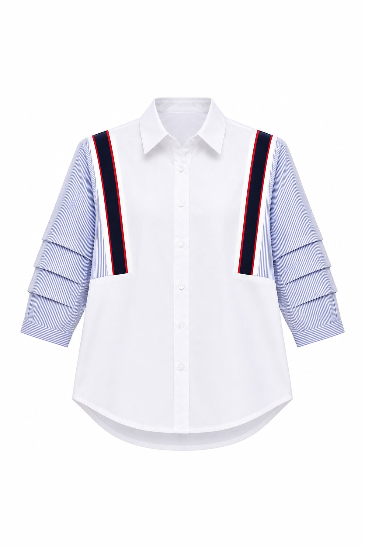 Statement contrast shirt   white — wujud