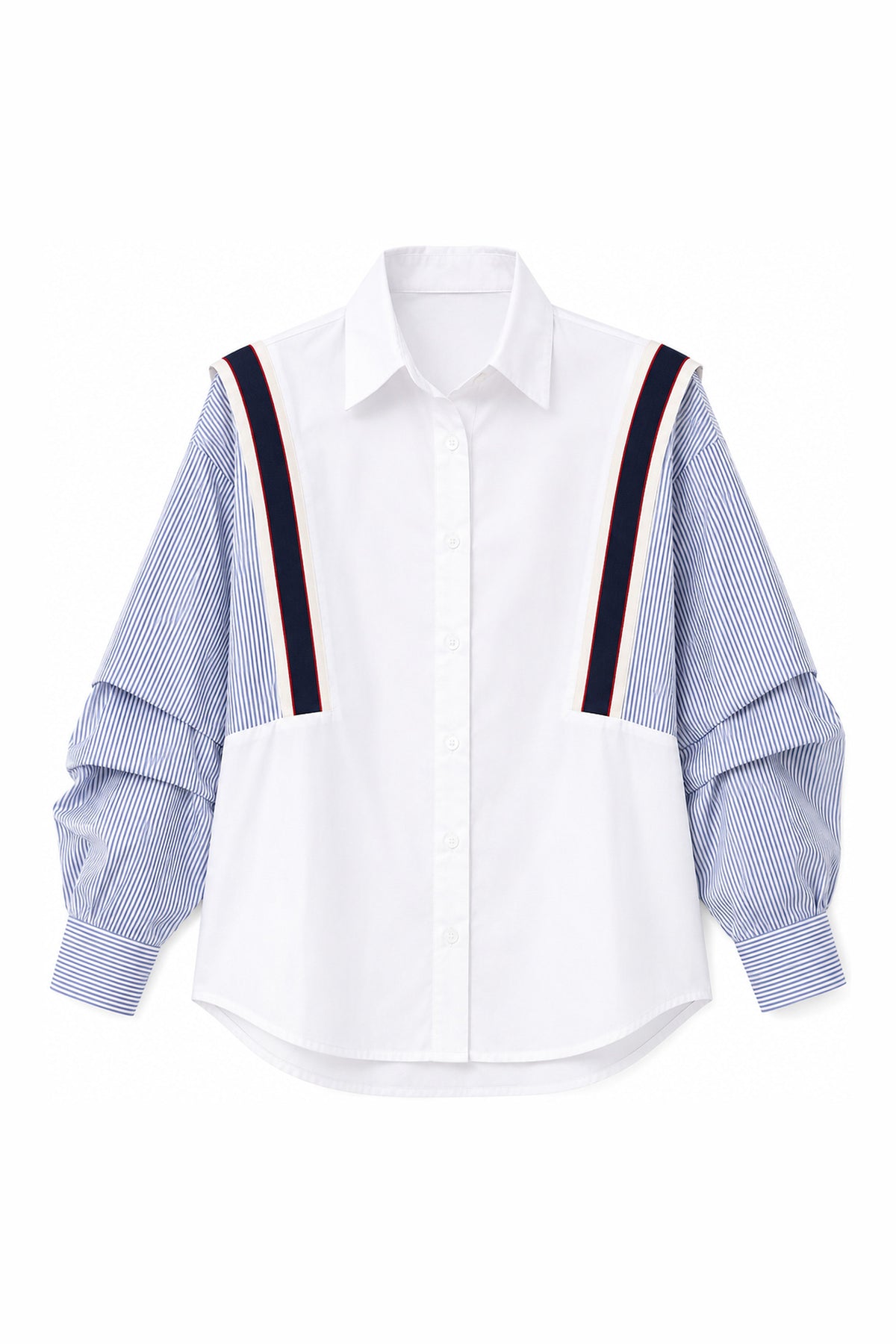 Statement contrast shirt   white — wujud