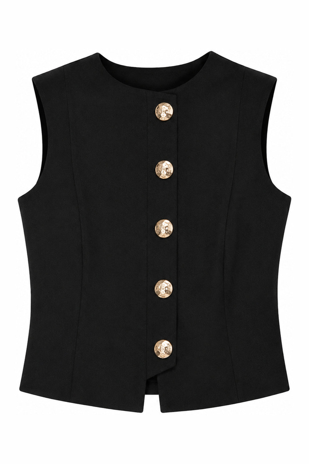 Tailored Buttoned Co-Ord Set in Black — Wujud