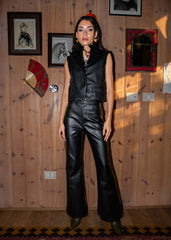 leather pant - BLACK - image