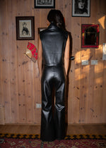 Load image into Gallery viewer, vest - black leater - image
