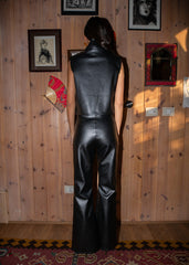 vest - black leater - image