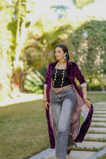 Load image into Gallery viewer, Veloura Plum Qaftan
