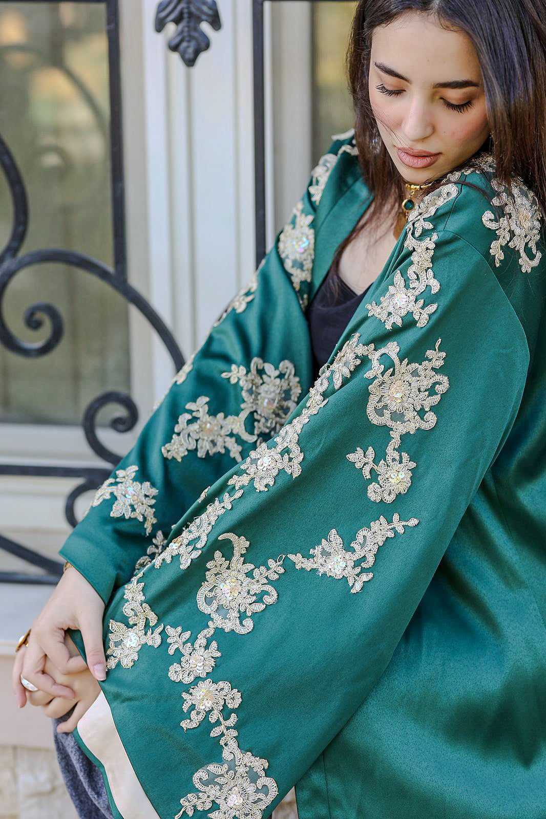 Verdant heirloom qaftan