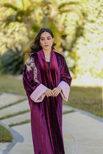 Load image into Gallery viewer, Burgundy Peacock Qaftan
