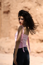 Load image into Gallery viewer, Blush Pink Strap Top — view 8 — Wujud
