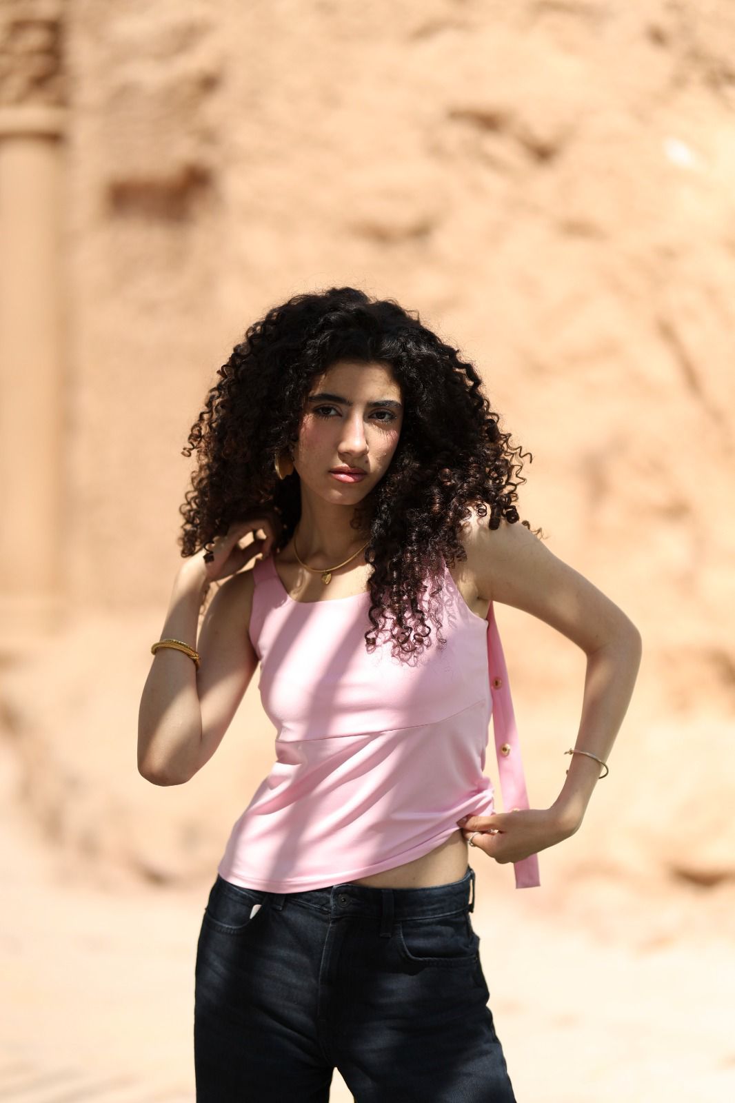 Blush Pink Strap Top — Wujud