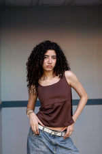 Load image into Gallery viewer, Mocha Brown Strap Top — view 5 — Wujud
