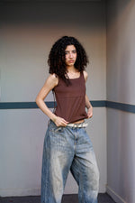 Load image into Gallery viewer, Mocha Brown Strap Top — view 4 — Wujud
