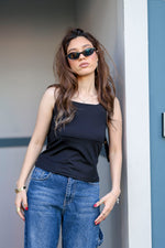 Load image into Gallery viewer, Midnight Black Strap Top — view 7 — Wujud
