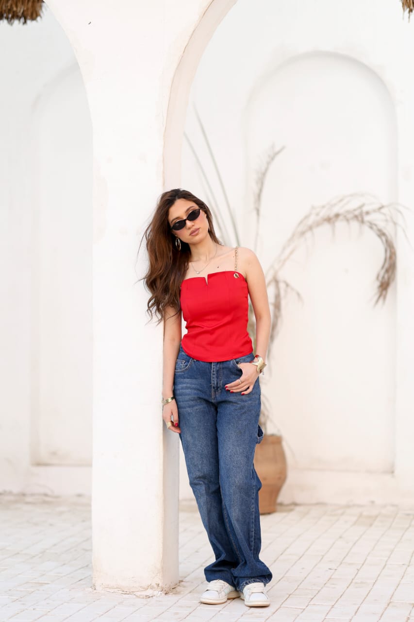 Scarlet Chain Strap Top