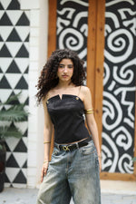 Load image into Gallery viewer, Midnight Chain Corset Top — Wujud
