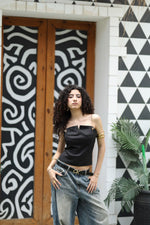 Load image into Gallery viewer, Midnight Chain Corset Top — view 2 — Wujud
