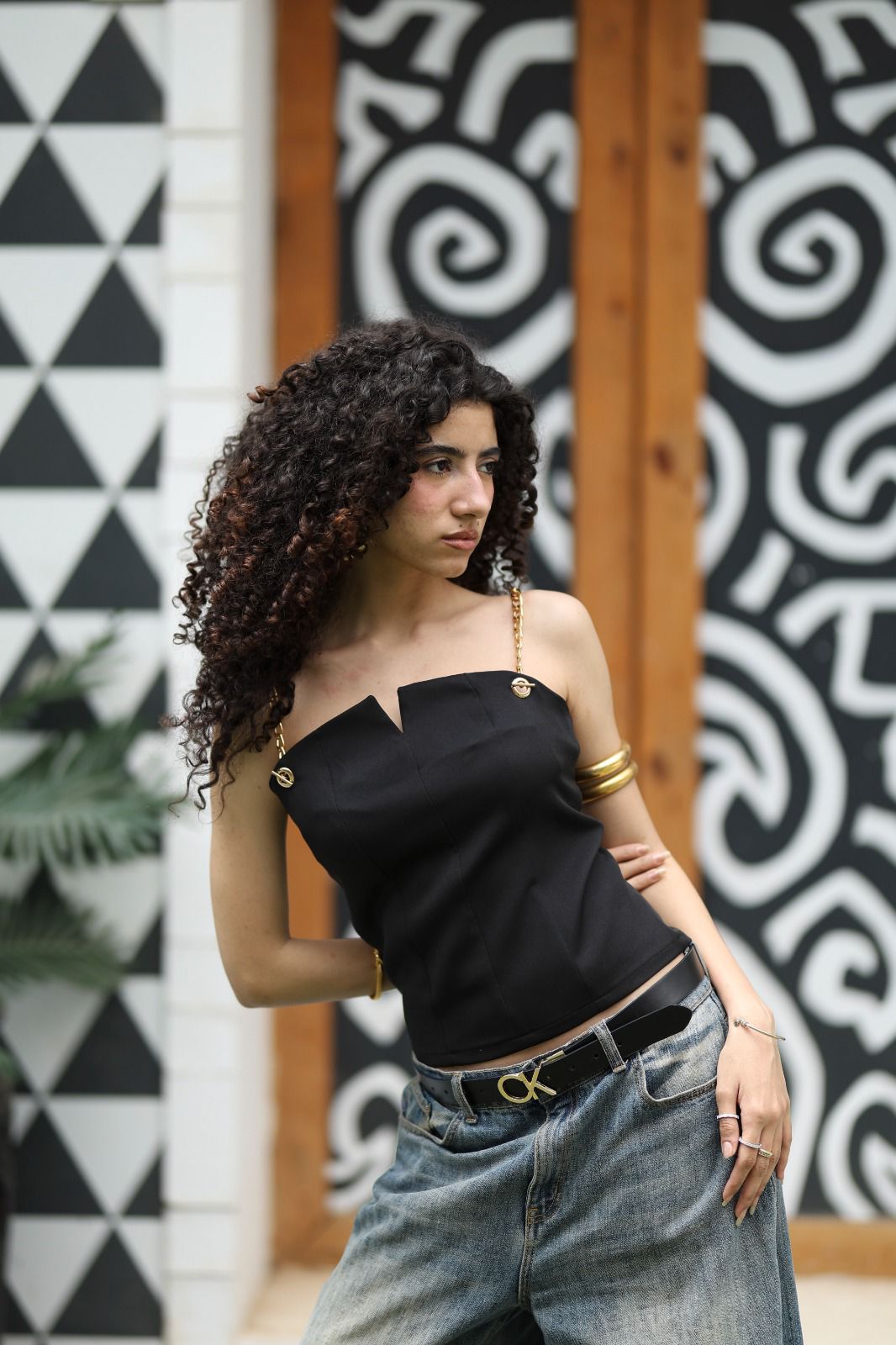 Midnight Chain Corset Top — view 3 — Wujud