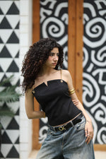 Load image into Gallery viewer, Midnight Chain Corset Top — view 3 — Wujud
