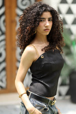 Load image into Gallery viewer, Midnight Chain Corset Top — view 4 — Wujud
