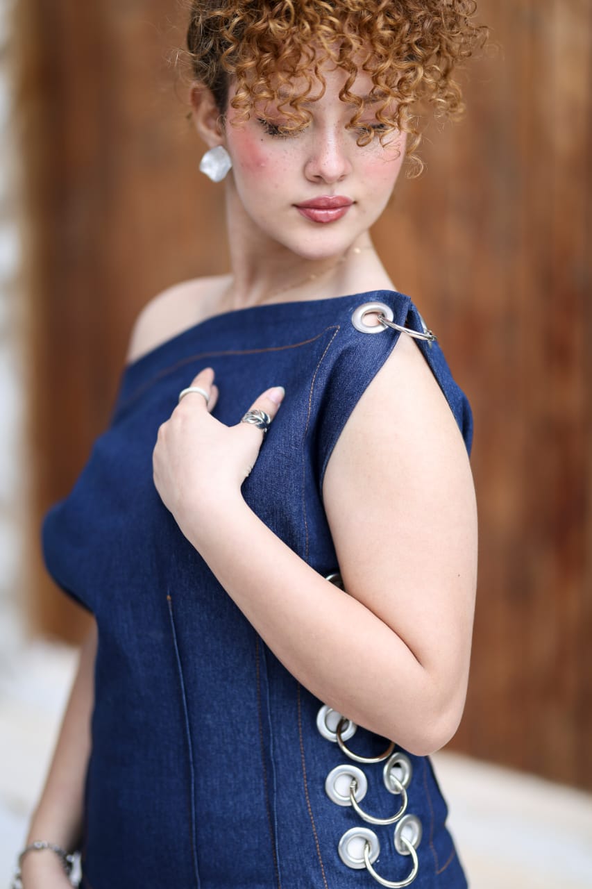 Statement denim top