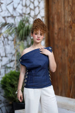Load image into Gallery viewer, Statement Denim Top
